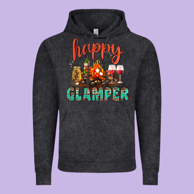 Happy Glamper Camp Vintage Hoodie Designed By Bundleandbundleshop