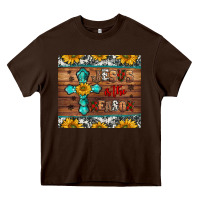 Chocolate Brown jesus is the reason christmas Heavy Core Tee - Jasminsmagicworld