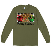 Army Green merry christmas paws Long Sleeve Tee - Bettercallsaul