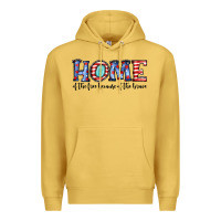 Antique Gold home of the because of the brave Premium Hoodie - JahusDesignShop