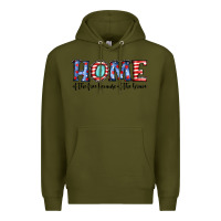 Army Green home of the because of the brave Premium Hoodie - JahusDesignShop