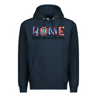 Navy home of the because of the brave Premium Hoodie - JahusDesignShop