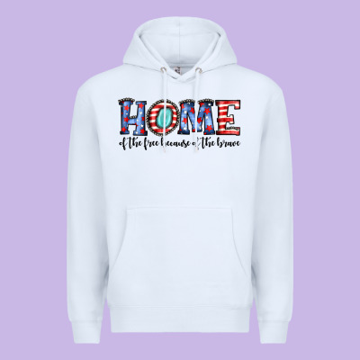 Home Of The Because Of The Brave Premium Hoodie Designed By Jahusdesignshop