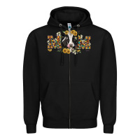 Black Mom with cow Zipper Hoodie - CowGirlArtShop