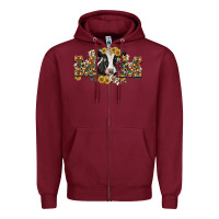 Burgundy Mom with cow Zipper Hoodie - CowGirlArtShop