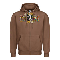 Chestnut Mom with cow Zipper Hoodie - CowGirlArtShop