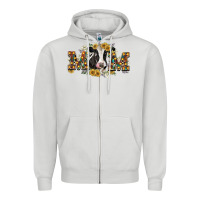 Dove Grey Mom with cow Zipper Hoodie - CowGirlArtShop