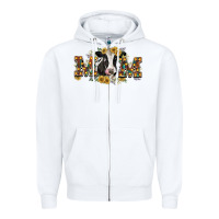 White Mom with cow Zipper Hoodie - CowGirlArtShop
