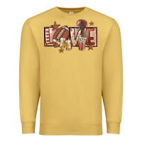 Antique Gold football love Premium Sweatshirt - FaDigitalArtStudio