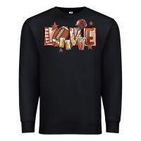 Black football love Premium Sweatshirt - FaDigitalArtStudio