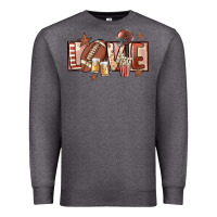 Charcoal Heather football love Premium Sweatshirt - FaDigitalArtStudio