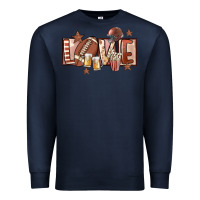 Navy football love Premium Sweatshirt - FaDigitalArtStudio