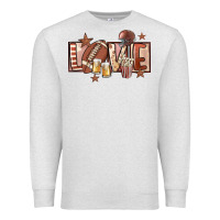 Oatmeal Heather football love Premium Sweatshirt - FaDigitalArtStudio
