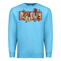 Ocean Blue football love Premium Sweatshirt - FaDigitalArtStudio