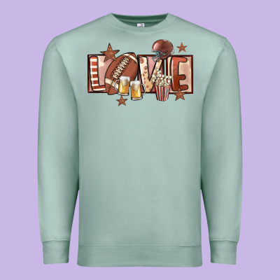 Football Love Premium Sweatshirt Designed By Fadigitalartstudio