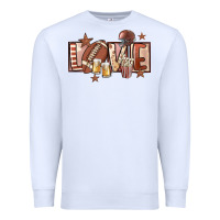 White football love Premium Sweatshirt - FaDigitalArtStudio