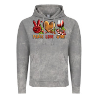 Cloud Rock Peace Love Wine Vintage Hoodie - BundleAndBundleShop