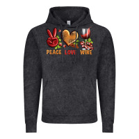 Vintage Black Peace Love Wine Vintage Hoodie - BundleAndBundleShop
