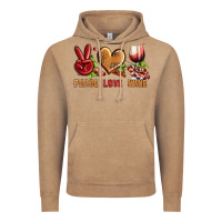 Peace Love Wine Vintage Hoodie | Teevron