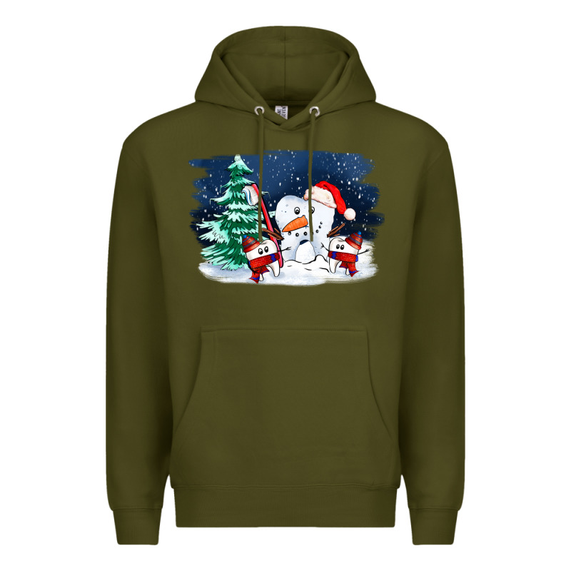 Teeth Snow Party Costom Ado Premium Hoodie by OliviaCreatesArt | Teevron
