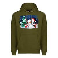 Army Green teeth snow party costom ado Premium Hoodie - OliviaCreatesArt