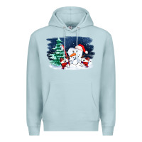 Blue Mist teeth snow party costom ado Premium Hoodie - OliviaCreatesArt
