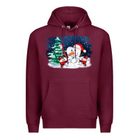 Burgundy teeth snow party costom ado Premium Hoodie - OliviaCreatesArt