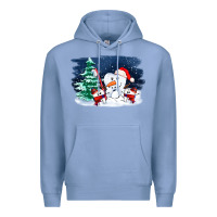 Colony Blue teeth snow party costom ado Premium Hoodie - OliviaCreatesArt