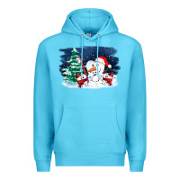 Ocean Blue teeth snow party costom ado Premium Hoodie - OliviaCreatesArt