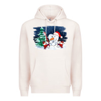 Pale Pink teeth snow party costom ado Premium Hoodie - OliviaCreatesArt