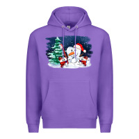 Purple teeth snow party costom ado Premium Hoodie - OliviaCreatesArt