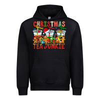 Black Christmas tea junkie Urban Hoodie - CowhideDigitalArt