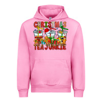 Fuchsia Pink Christmas tea junkie Urban Hoodie - CowhideDigitalArt