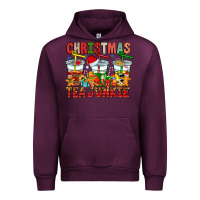 Mauve Wine Christmas tea junkie Urban Hoodie - CowhideDigitalArt