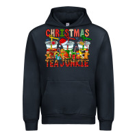 Navy Christmas tea junkie Urban Hoodie - CowhideDigitalArt