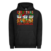 Pigment Black Christmas tea junkie Urban Hoodie - CowhideDigitalArt
