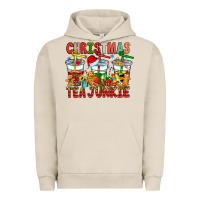 Pigment French Oak Christmas tea junkie Urban Hoodie - CowhideDigitalArt