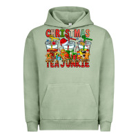 Pigment Oil Green Christmas tea junkie Urban Hoodie - CowhideDigitalArt