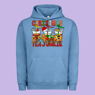 Christmas Tea Junkie Urban Hoodie Designed By Cowhidedigitalart