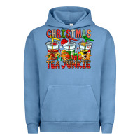 Pigment Pebble Blue Christmas tea junkie Urban Hoodie - CowhideDigitalArt