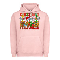 Pigment Salmon Christmas tea junkie Urban Hoodie - CowhideDigitalArt