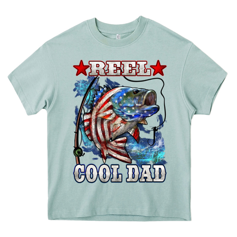 Reel Cool Dad Bass Heavy Core Tee by LillyAllenDesigns | Teevron