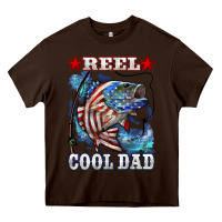 Chocolate Brown Reel Cool Dad Bass Heavy Core Tee - LillyAllenDesigns