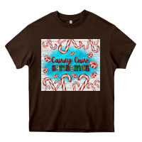 Chocolate Brown candy cane Christmas Heavy Core Tee - AdoDesignShop
