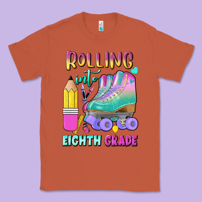 Rolling Into Eighth Grade Classic Tee Designed By Bundleandbundleshop