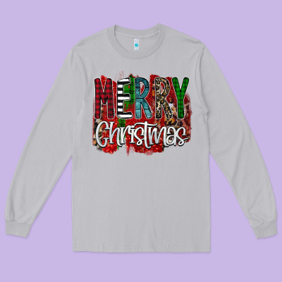 Merry Christmas Buffalo Plaid Leopard Long Sleeve Tee Designed By Bettercallsaul