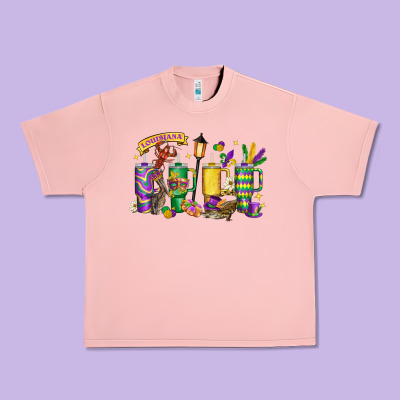 Obsessive Cup Disorder Mardi Gras Urban Heavy Tee Designed By Lillyallendesigns