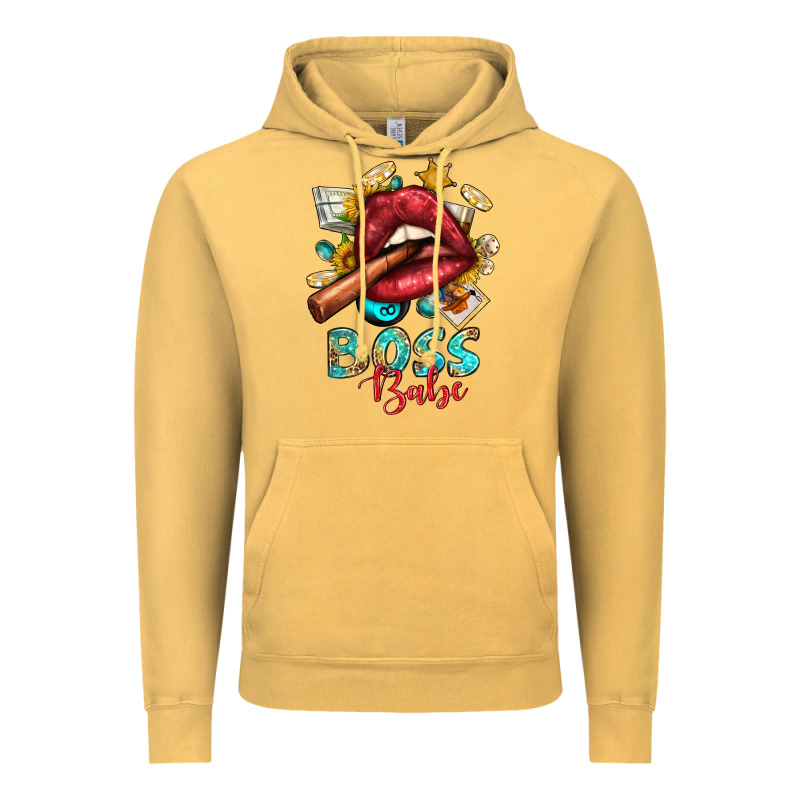 Western Boss Babe Cigar Lip Vintage Hoodie by BundleAndBundleShop | Teevron