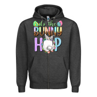 Charcoal Heather Do the bunny hop Easter Day Zipper Hoodie - HowdyJamesFarm