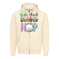 Sandshell Do the bunny hop Easter Day Zipper Hoodie - HowdyJamesFarm